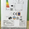 Produktbild der CASALUX Sockel Dekoleuchte von der Seite. Es zeigt die Energieeffizienzklasse und weitere Details.