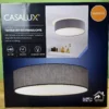 Die CASALUX Textile LED Deckenleuchte in Grau von vorne