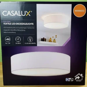 CASALUX® Textile LED-Deckenleuchte Ø ca. 38 cm Warmweiß