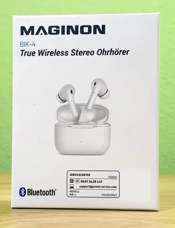 Ein Photo von Maginon BIK 4 True Wireless Stereo-Ohrhörer von vorne