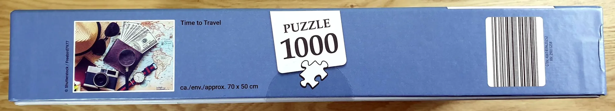 PUZZLE-1000-Teile_Seite-1 Das "Time to Travel" 1000 Teile Puzzle von der Seite.