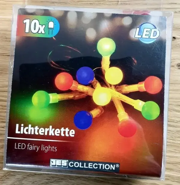 Produktbild der JESCollection Lichterkette LED fairy lights mit ihren 10 LEDs von vorne