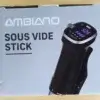 Der Ambiano Sous Vide Stick in seiner Verpackung, von oben.