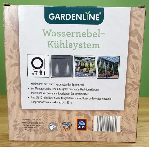 Gardenline Wassernebel Kuehlsystem 5