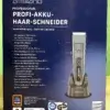 Der Ambiano® Professional Profi-Akku-Haar-Schneider in seiner Verpackung von hinten.