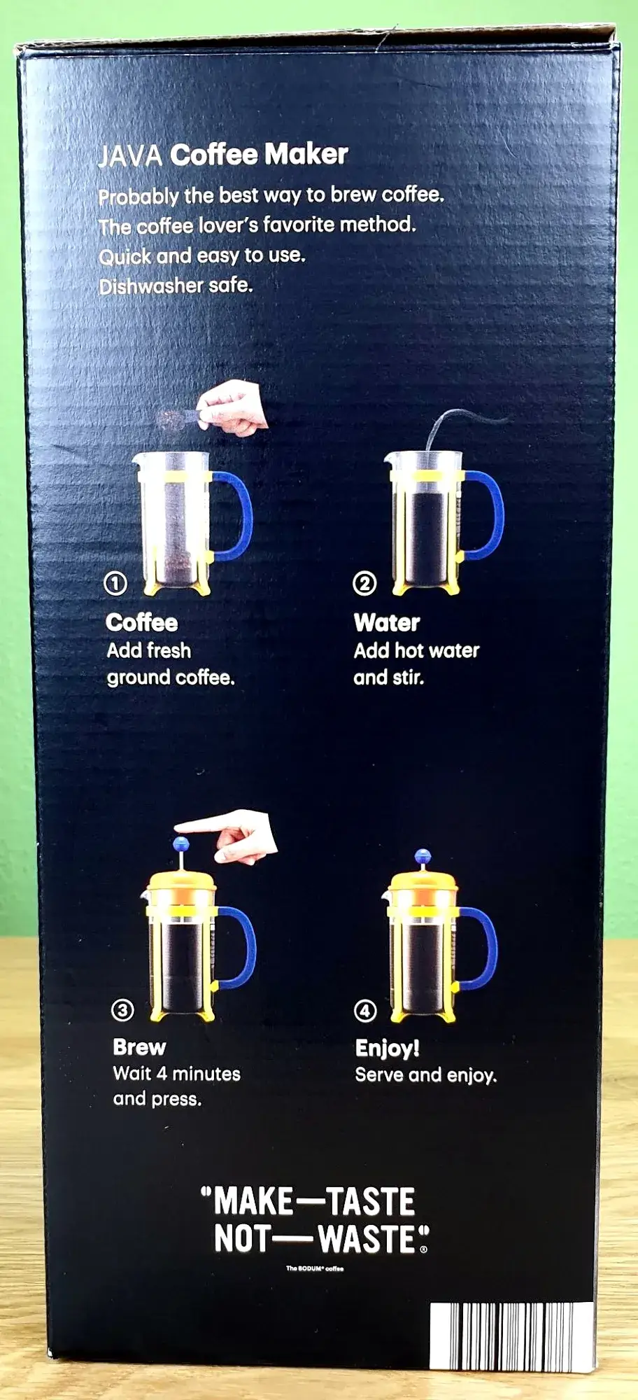 bodum_JAVA_Kaffeebereiter_4 bodum JAVA Kaffeebereiter in seiner Verpackung.