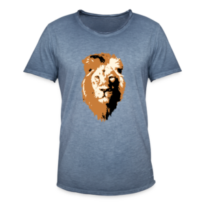 Löwe – Männer Vintage T-Shirt