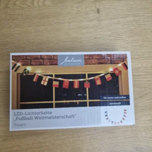 Home 29 belavi LED-Lichterkette Fußball Weltmeisterschaft Flaggen – Warmweiß, IP44