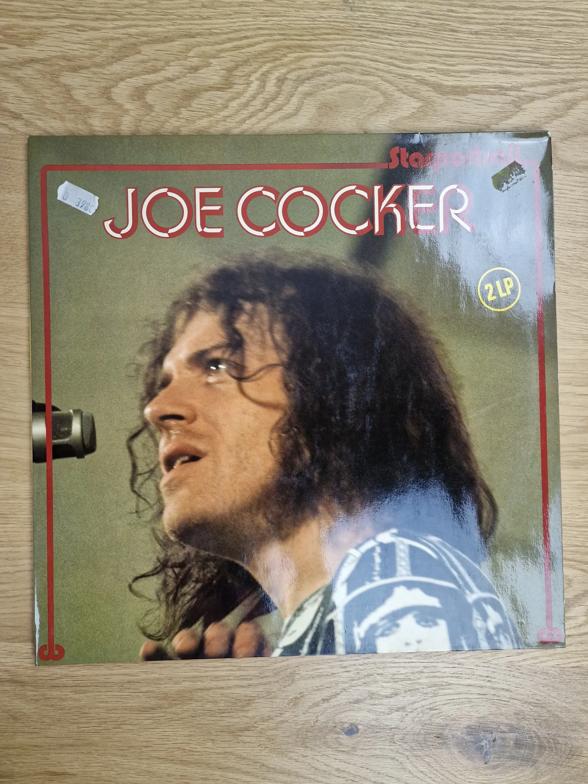 Vorderseite der Joe Cocker Starportrait Doppel-LP Vinyl Schallplatte mit Porträt des Künstlers