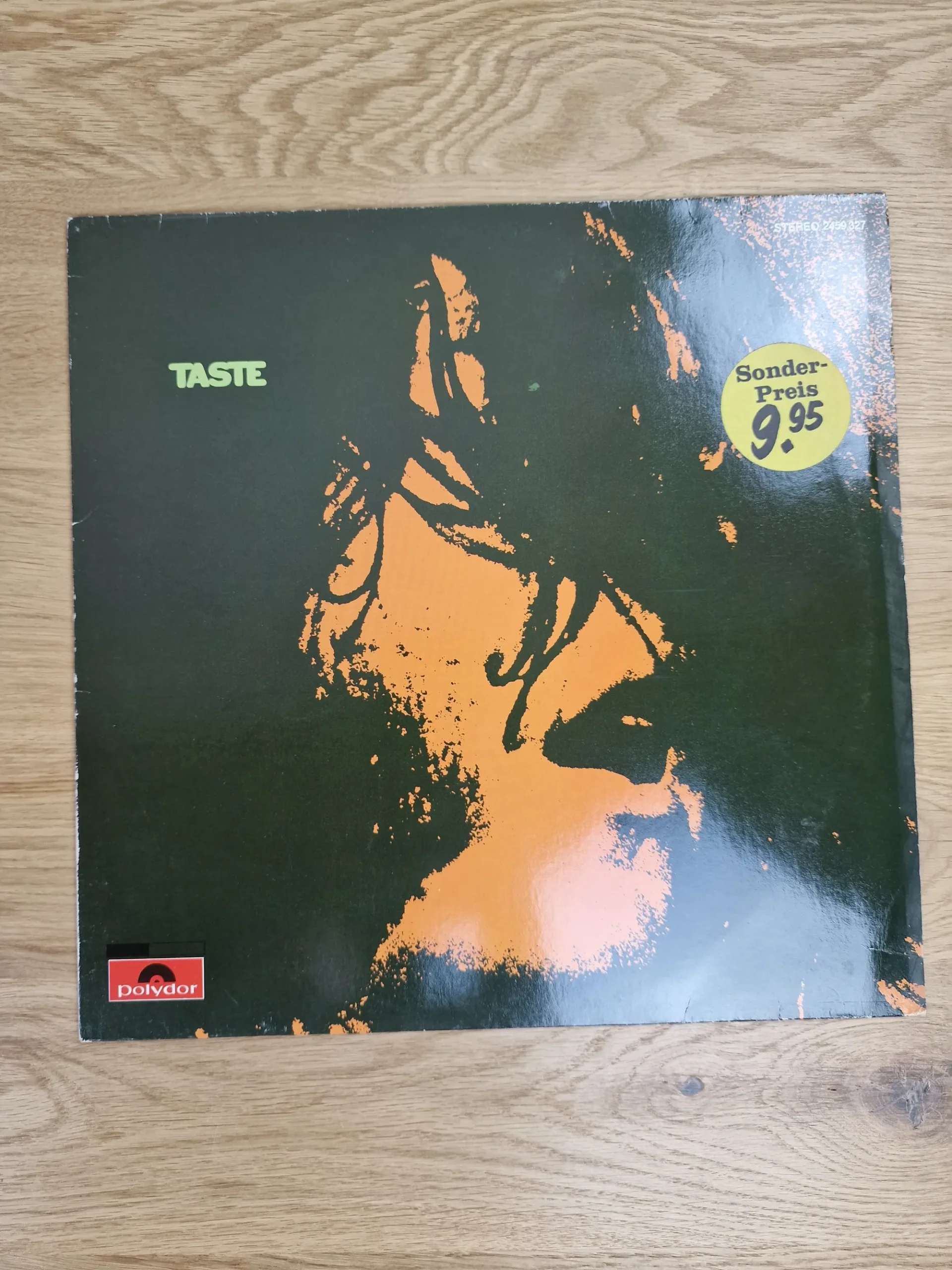 Vorderseite der Taste Vinyl-Schallplatte von 1969 mit Polydor-Logo und Rory Gallagher Motiv