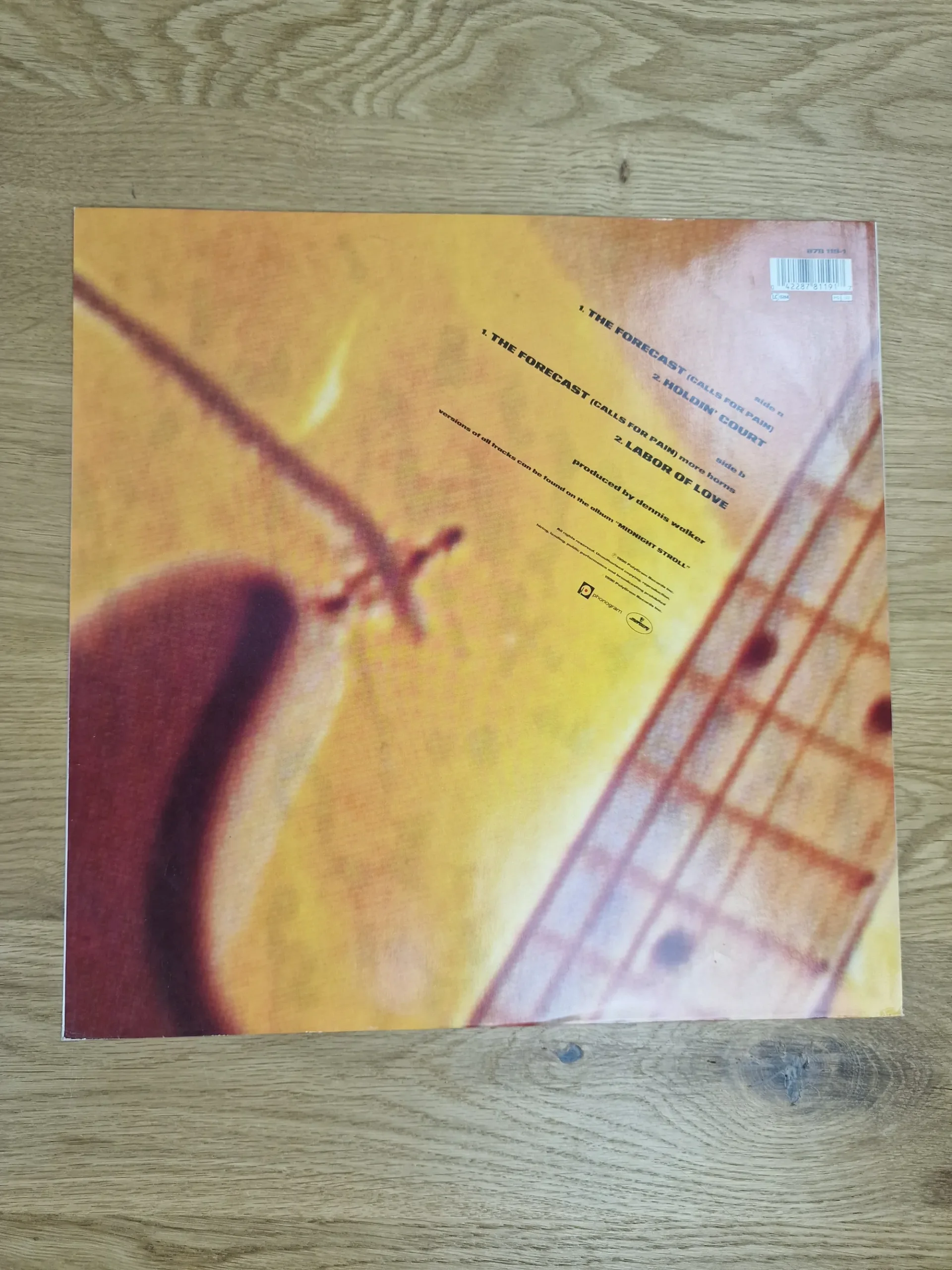 Rückseite der Vinyl Hülle von Robert Cray mit Tracklist und Detailangaben
