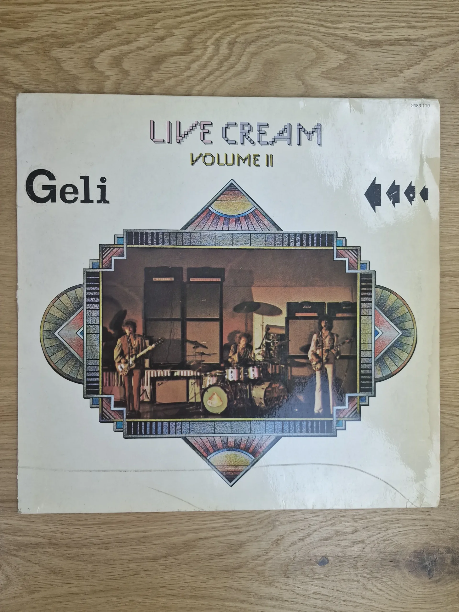 Vorderseite des Vinyl-Albumcovers Live Cream Volume II von der Band Cream