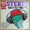 Vorderseite der HÖR ZU Stereo Extrem Vinyl Schallplatte mit grünem Pop-Art Kopf und Kopfhörern