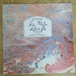 Vorderseite des Vinyl-Albumcovers Feuer Wasser Luft und Erde von Christof Stählin mit kunstvollem Marmormuster