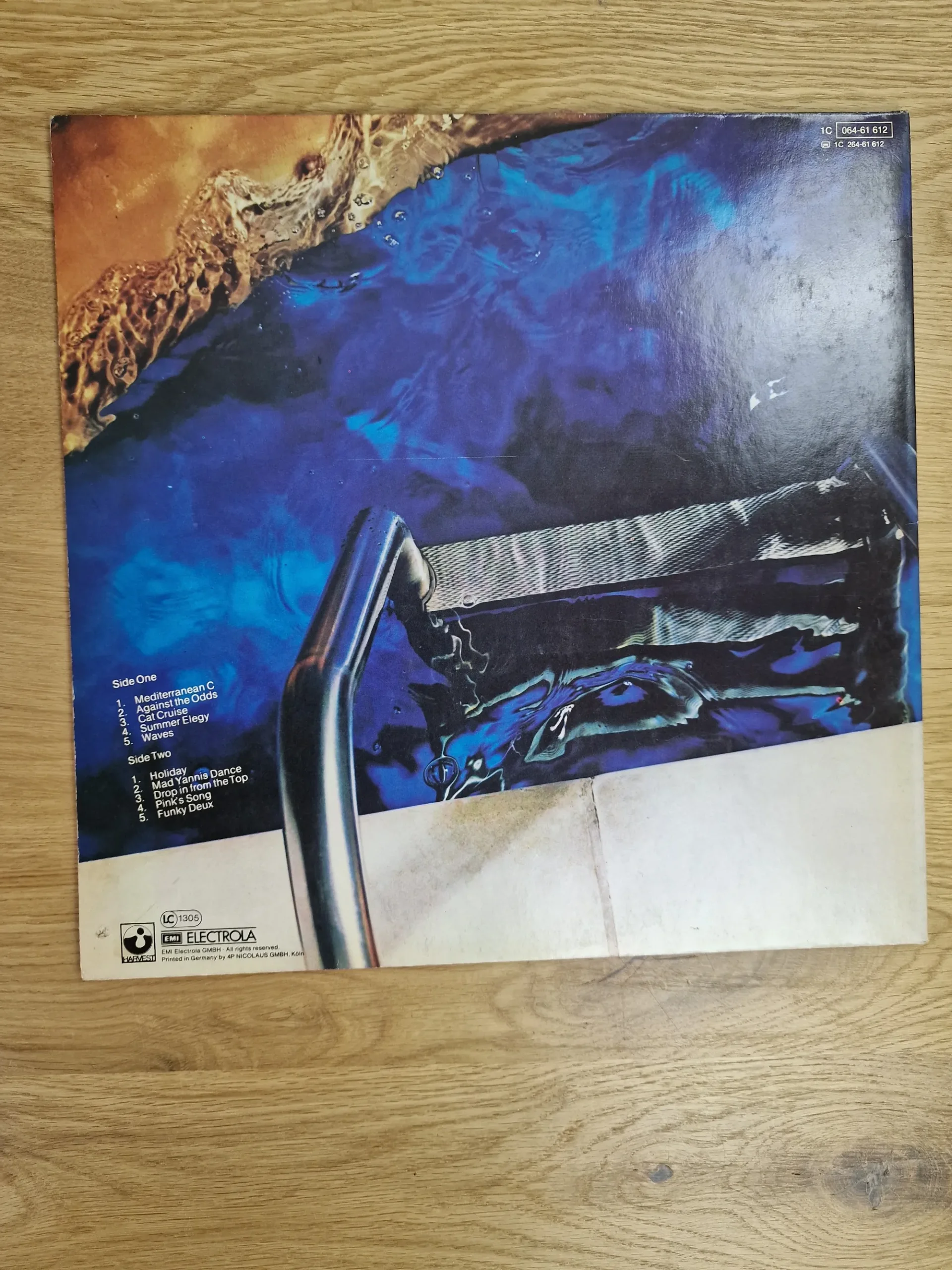 Rückseite des Schallplatten-Covers Wet Dream von Richard Wright mit Tracklist und EMI Harvest Logo