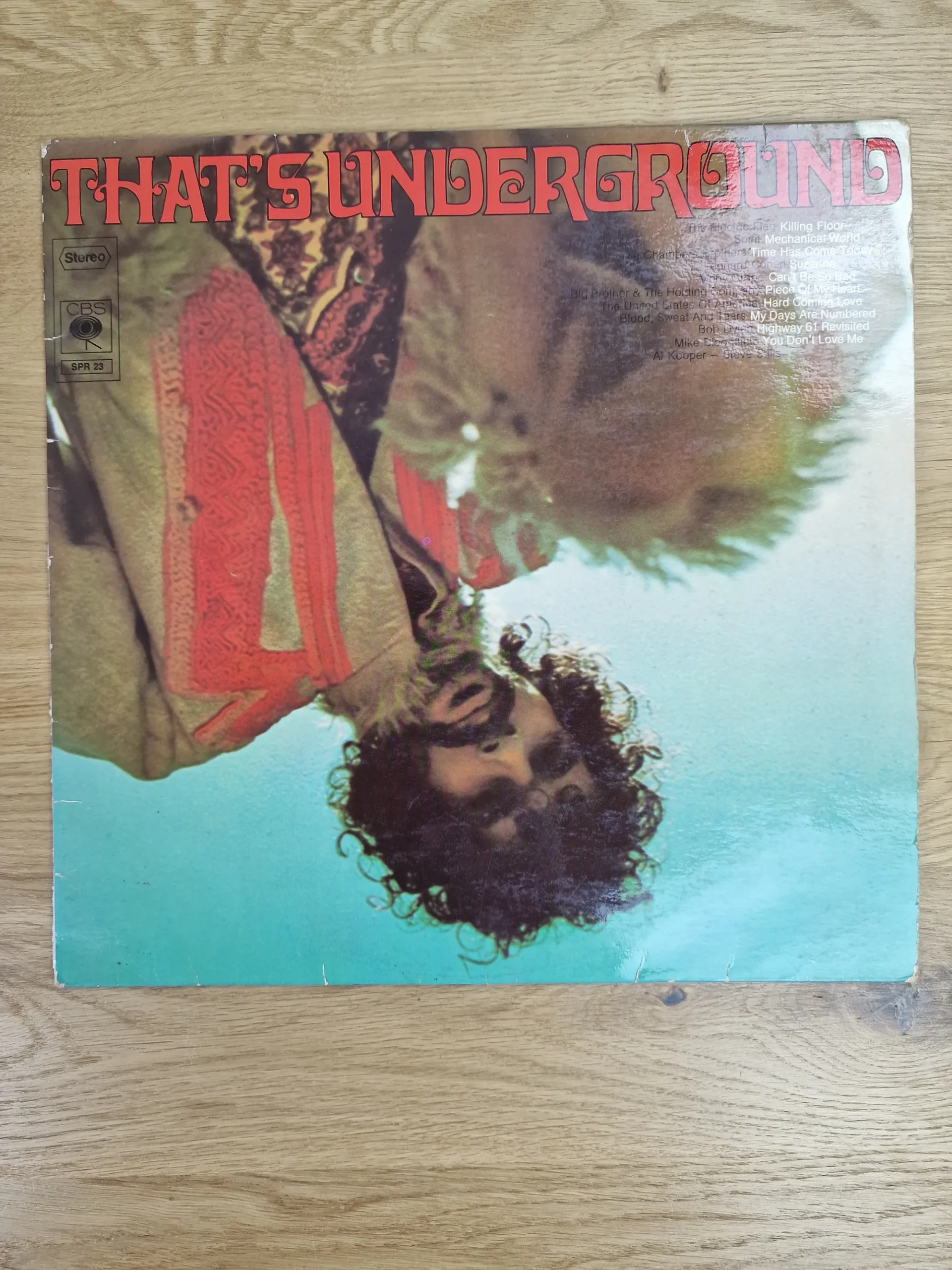 Vorderseite der Vinyl LP That's Underground CBS SPR 23 mit psychedelischem Covermotiv