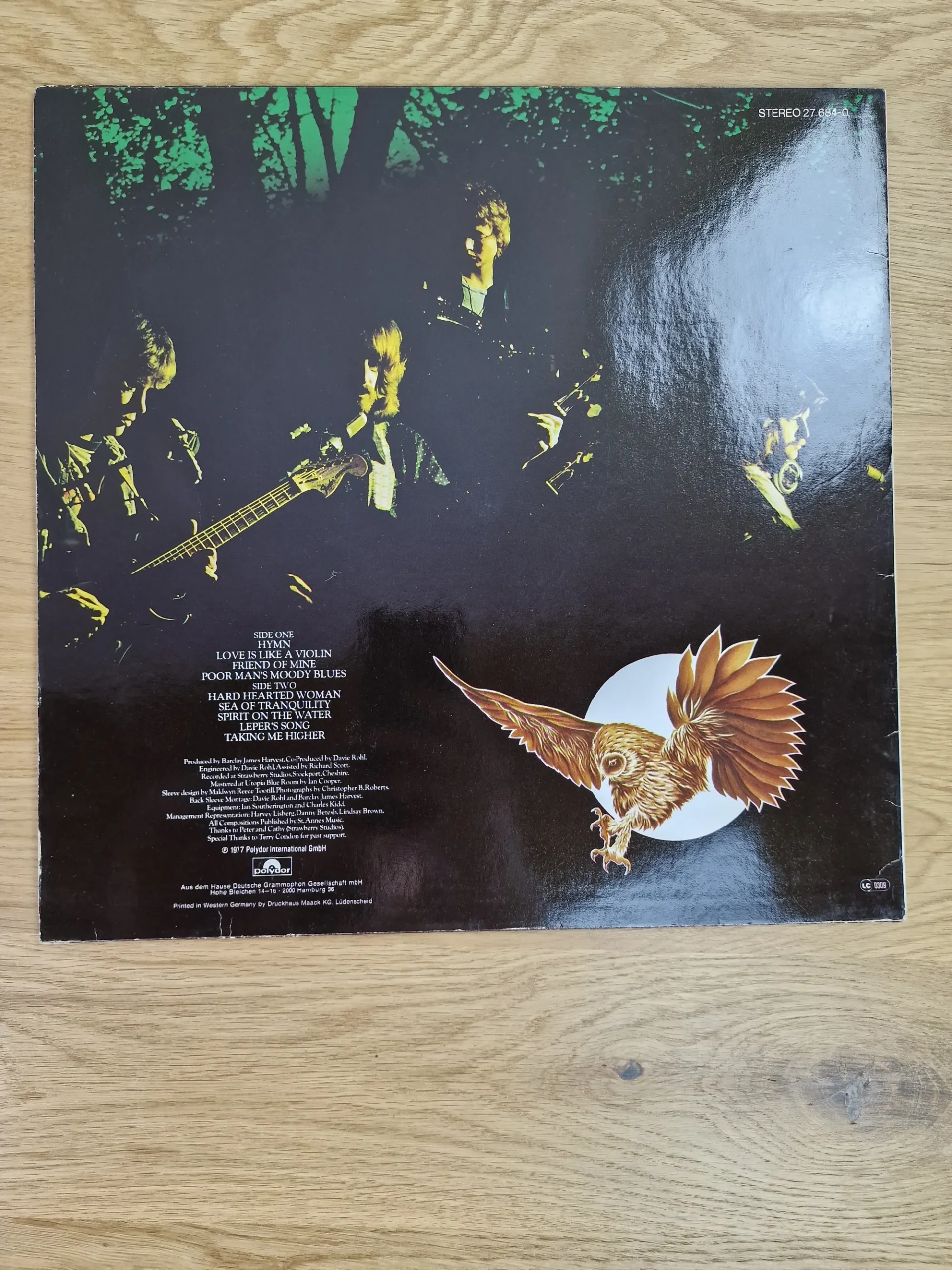 Rückseite des Vinyl-Covers Barclay James Harvest Gone To Earth mit Tracklist