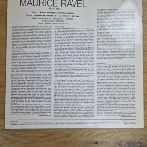 Maurice Ravel – Bolero | Lorin Maazel Vinyl LP
