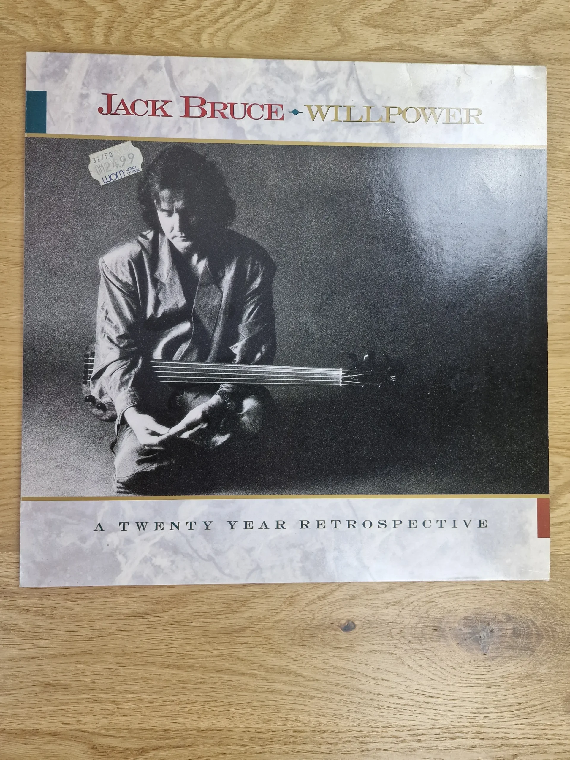 Vorderseite der Schallplatte Jack Bruce Willpower A Twenty Year Retrospective mit Jack Bruce und Fretless Bass