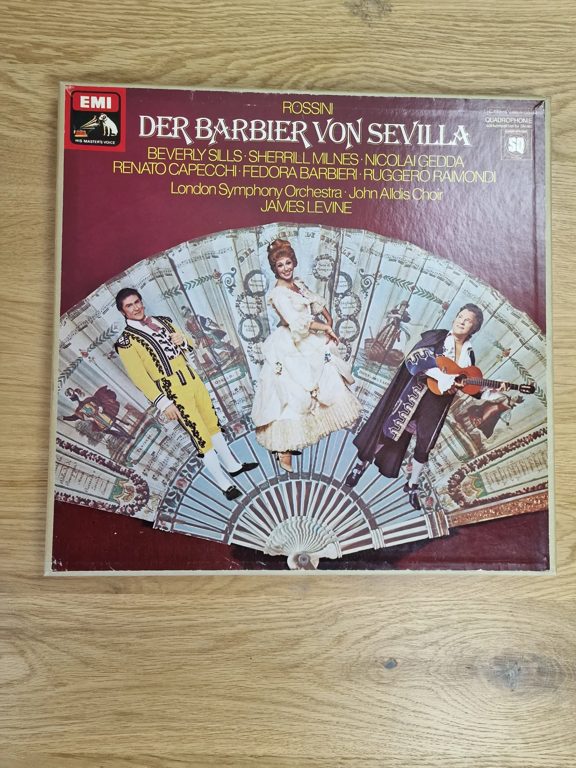 Vorderseite der Schallplattenbox Rossini Der Barbier von Sevilla EMI Quadrophonie