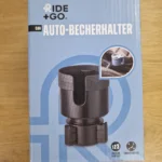 RIDE + GO Auto-Becherhalter Verpackung Vorderseite mit Produktabbildung
