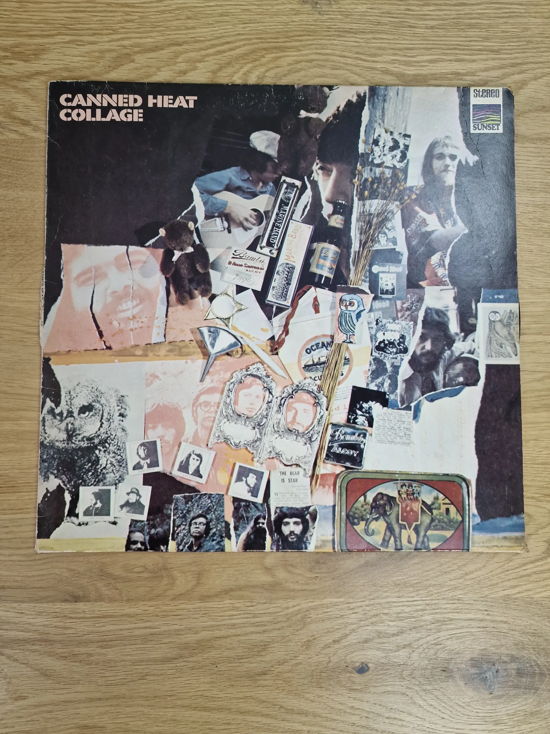 Cover-Vorderseite der Vinyl-LP Collage von Canned Heat mit Collagen-Artwork