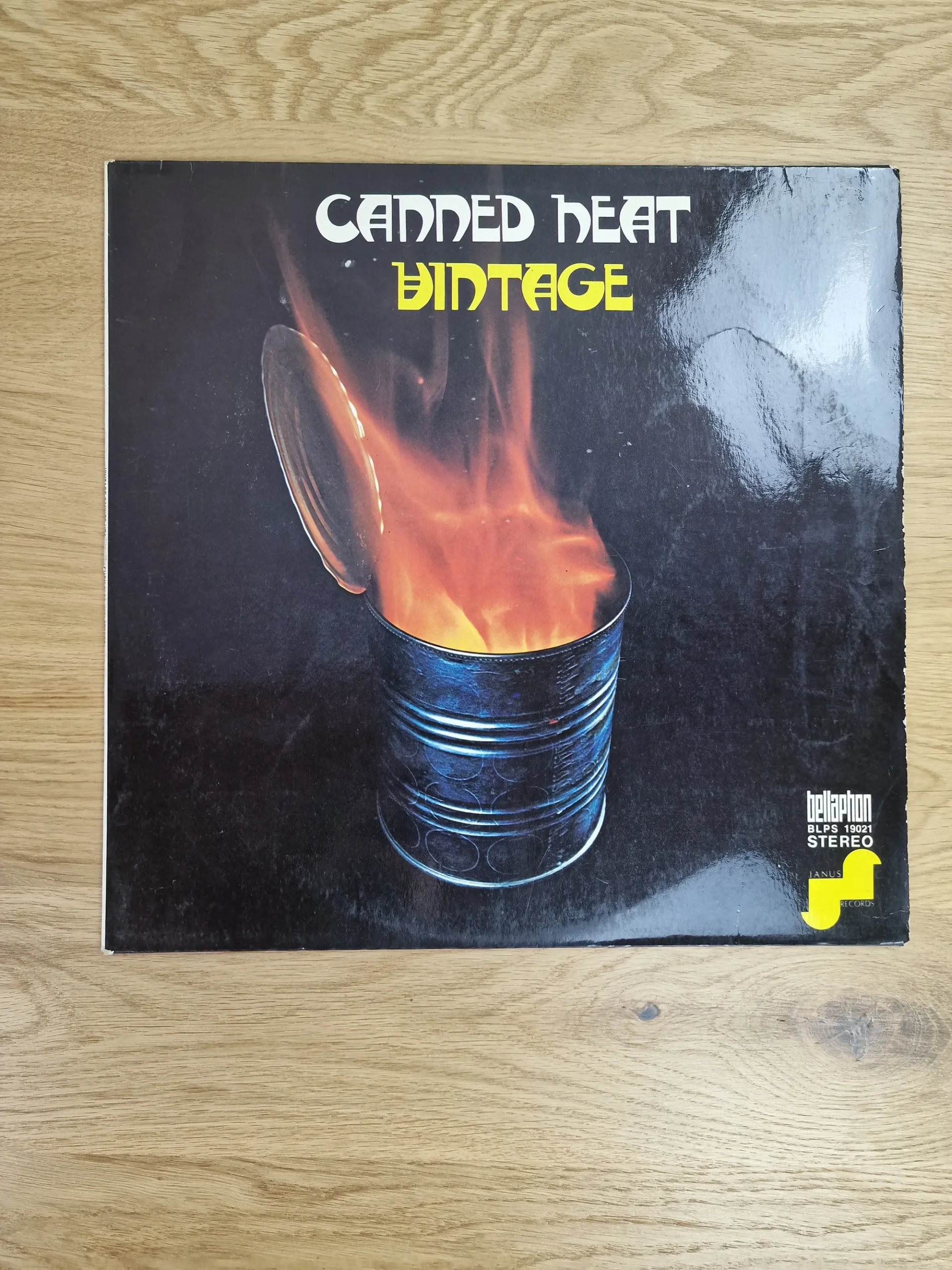Vorderseite des Vinyl LP Covers Canned Heat Vintage von Bellaphon Records