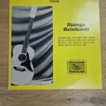 Vorderseite der Django Reinhardt Vinyl-Schallplatte Archive of Folk Music in Gelb mit Gitarre