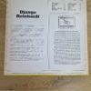 Rückseite des Vinyl-Covers von Django Reinhardt mit Trackliste und Linernotes
