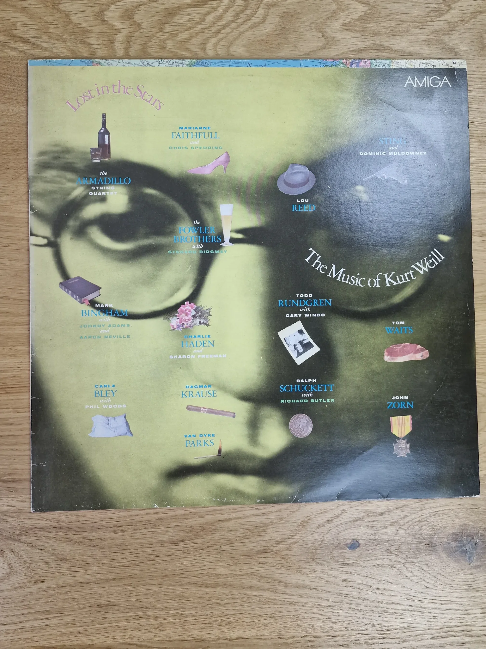 Vorderseite des Vinyl-Albums Lost in the Stars - The Music of Kurt Weill auf AMIGA mit Aufdruck aller Interpreten