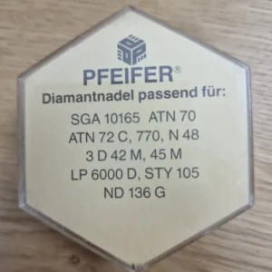 PFEIFER Diamant-Abtastnadel SGA 10165 Ersatznadel für Plattenspieler
