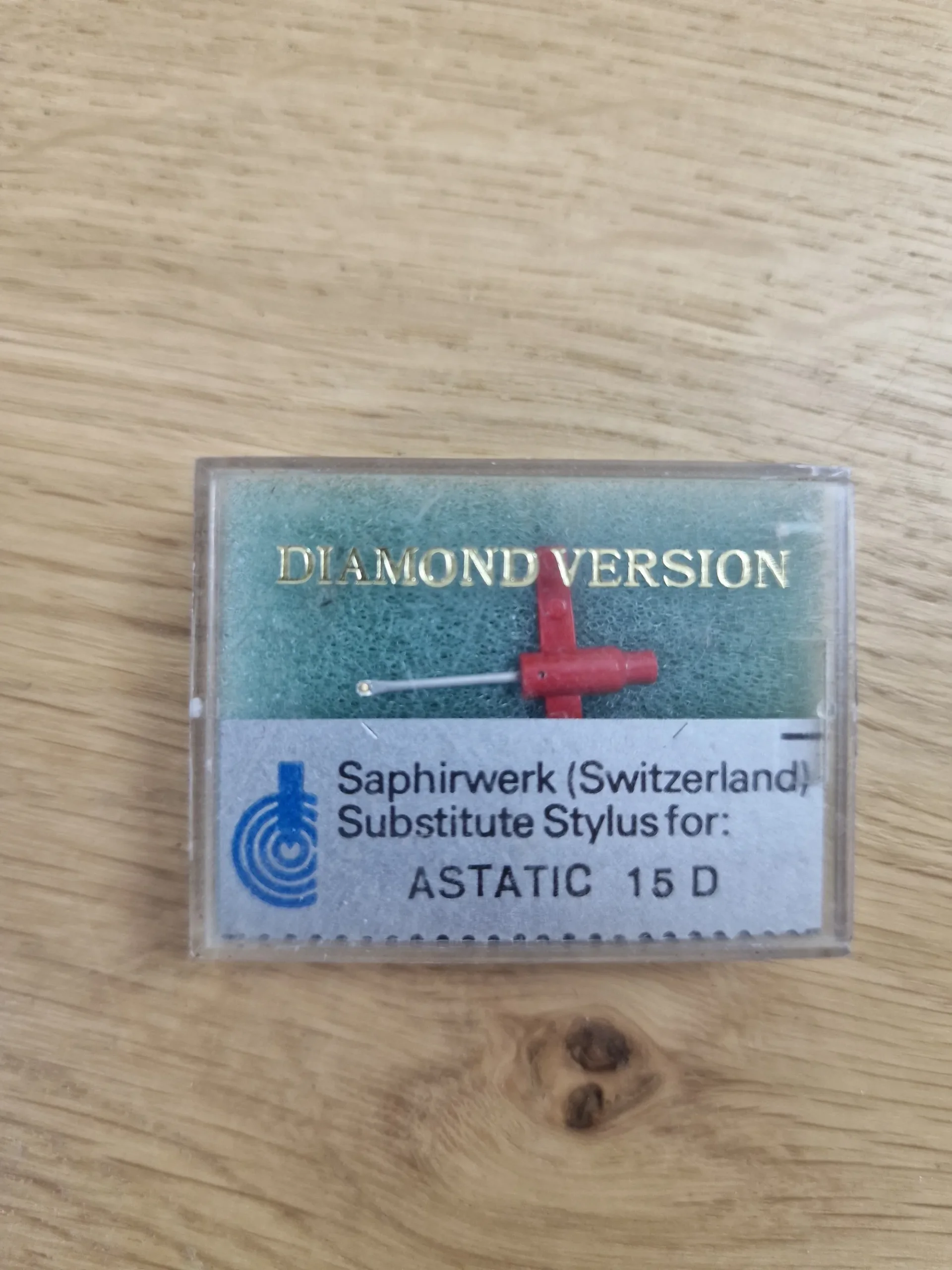 Saphirwerk Ersatznadel Diamond Version passend für Astatic 15 D in Schutzbox