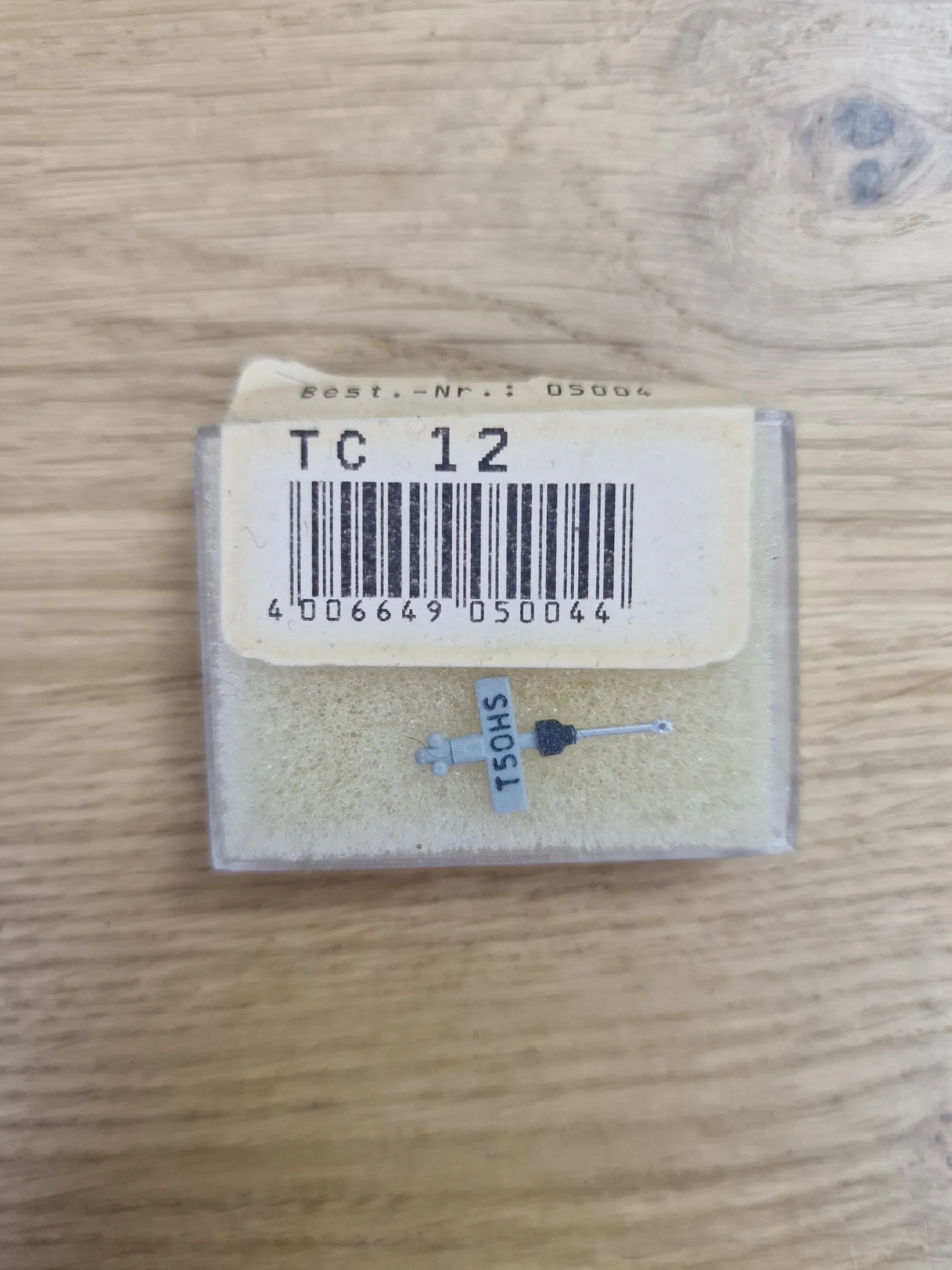 Ersatznadel TC 12 T50HS für Plattenspieler in Originalverpackung mit Barcode