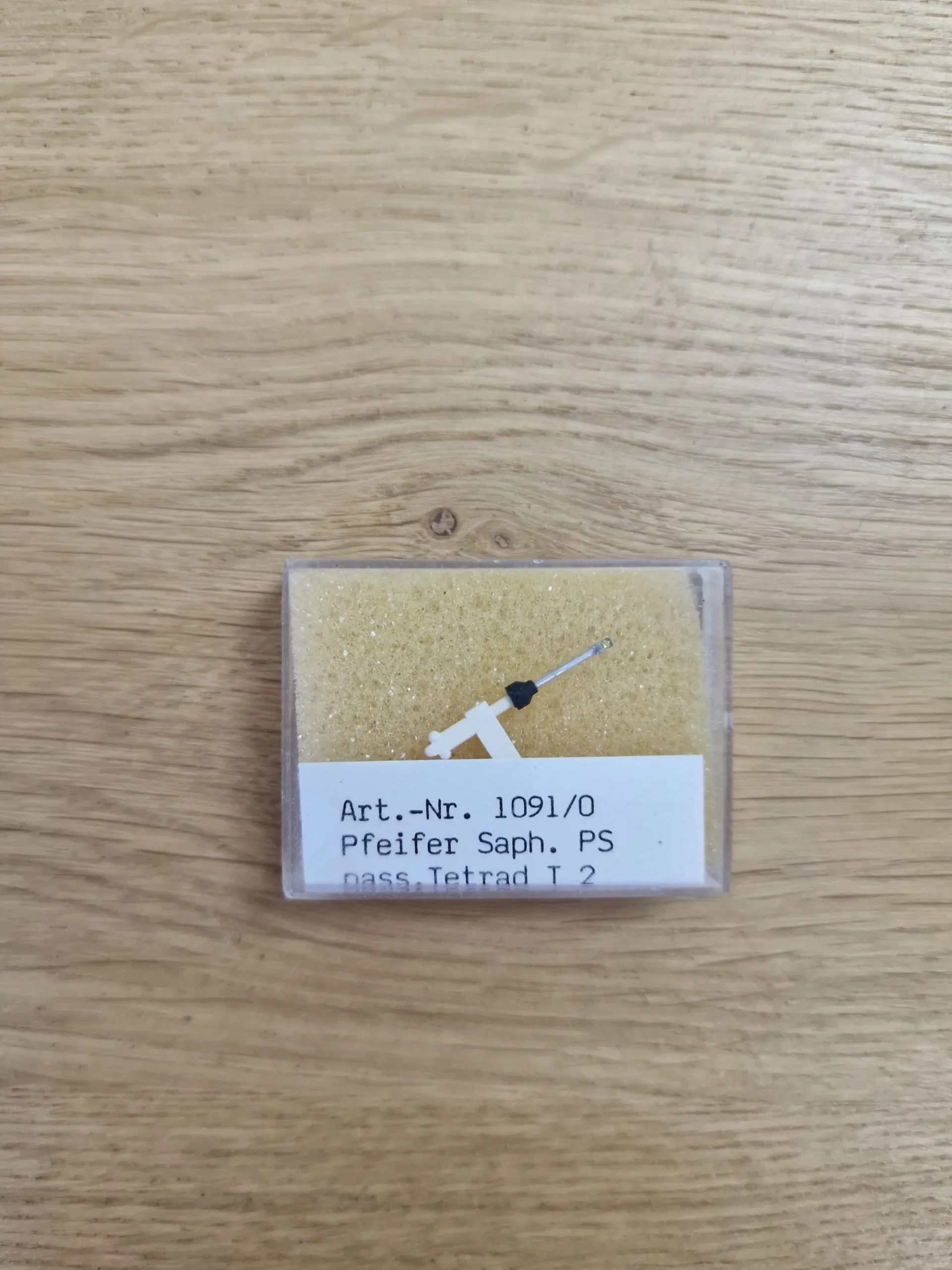Pfeifer Saphir Ersatznadel Art.-Nr. 1091/0 passend für Tetrad T 2 in Schaumstoff-Aufbewahrungsbox